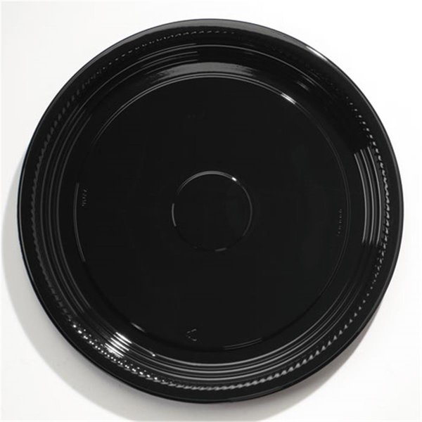 Goldengifts 18 in. dia Caterline Casuals Thermoformed Platters, Black GO1906827